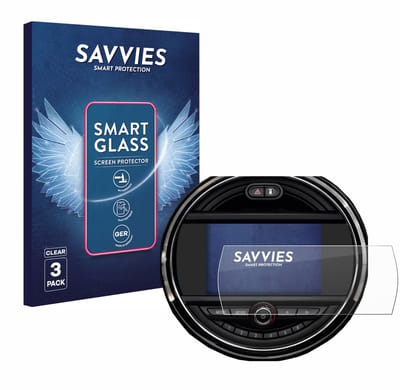 3 Stuks Savvies Screenprotector - geschikt voor Mini Clubman 2018 - 2020 - beschermfolie glas transparant