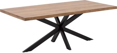 Goossens Lecca Eettafel - Hout - 200 x 76 x 100 cm - Rechthoek - bruin
