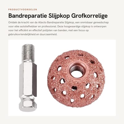 Dailygoods- Bandreparatie Slijpkop 38mm - Polijstwielen - Grofkorrelige Bandbuffer - Wolfraamlegering - 70 Rooster Schuurvermogen - Hoogwaardige Kwaliteit