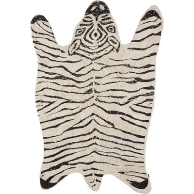 In The Mood - Vloerkleed Kinderkamer - Vloerkleed Jungle - Zebra - 180 x 120 cm - Zwart/Wit