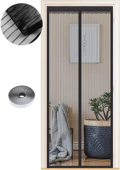 Magnetisch Vliegengaas Hordeur voor Balkondeuren, Terrasdeuren en Kelderdeuren - Eenvoudig te Installeren, Automatisch Sluitend, 85 x 205cm