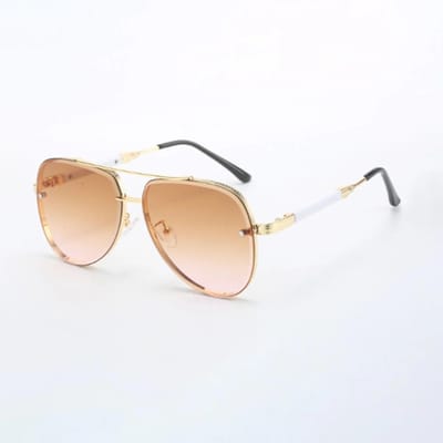 Hoge Kwaliteit Mode Vierkant Vintage Zonnebril Mannen Vrouwen Retro Rijden Vissen Luxe Designer Zonnebril UV400 Oogbescherming beige
