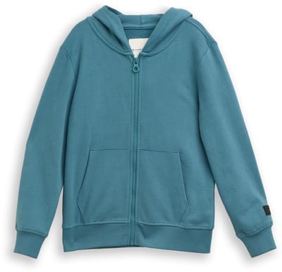 Tom Tailor - Basic hoodie-sweatjack - Maat 152 - Pastel Teal