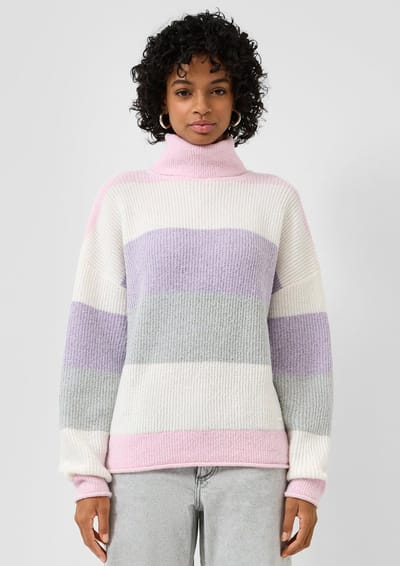 QS - female - Trui met col en strepen
