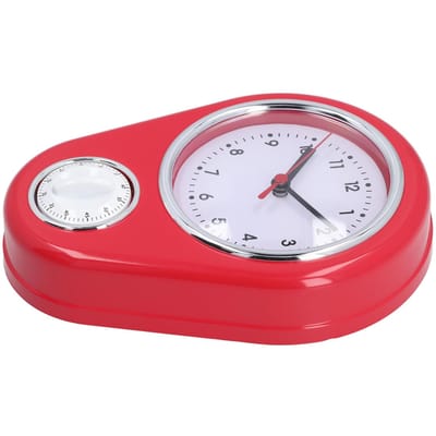 9 Inch Keukentimer Wandklok Multifunctioneel Innovatief   Tijd Stil   Kwarts Klok voor Huis Keuken white