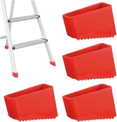 Vervangende Voetjes - Ladder Stabilisatoren - Veiliger Werken - Antislip Rubber - 4 Stuks - Rood
