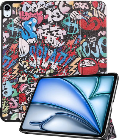 Hoesje - Geschikt voor Apple iPad Air (2024/2025/2026) - 11 inch - Dun & Stevig - Hardcover Book Case - Trifold Bookcase Hoes - Hard Cover - Tablethoes - Graffity