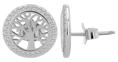 AKZENT Akzent damesoorbel "Emerita" van 925 Sterlingzilver, gerhodineerd, duurzaam