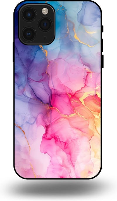Smartphonica Telefoonhoesje geschikt voor iPhone 11 Pro met marmer opdruk - TPU backcover case marble design - Regenboog geschikt voor iPhone 11 Pro
