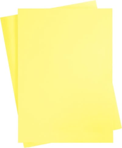 Gekleurd Karton, A2, 420x594 mm, 180 gr, lichtgeel, 10vel | Knutselkarton