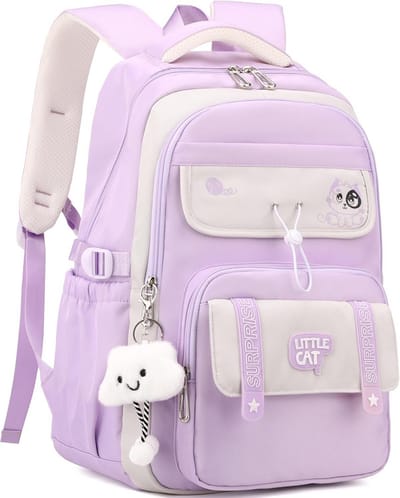 Schoolrugzak - Paars - 47 x 32 x 20 cm - Lichtgewicht Nylon met Ergonomisch Ontwerp - Voor Tieners