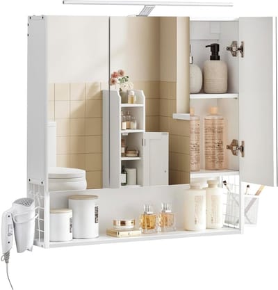 CLGP® Spiegelkast Badkamer - Medicijnkastje - Badkamerkast - Wit