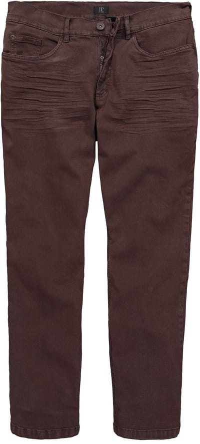 JP 1880 - Heren - Colorjeans FLEXNAMIC® 5-pocket Loose Fit - Donkerbruin - Maat 70