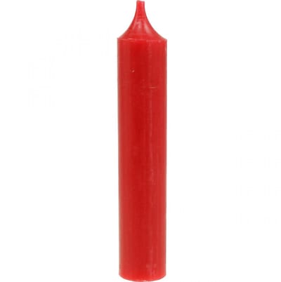 Taper Candles Korte Kaarsen Rood Decoratie Kerst Ø21/110mm 6 Stuks, 6