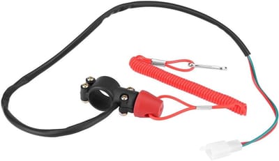 Stop Switch voor Motoren en Boten - 22mm 7/8'' Uitlaatmotor Stopknop met Tether Lanyard Koord voor Veiligheid en Betrouwbaarheid