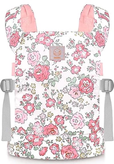 Draagdoek voor Poppen - 100% Katoen - Roze Pioenroos - Perfect voor Kinderen