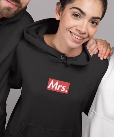 Mr / Mrs Hoodie Supremely (Mrs - Maat XS) | Koppel Cadeau | Valentijn Cadeautje voor hem & haar