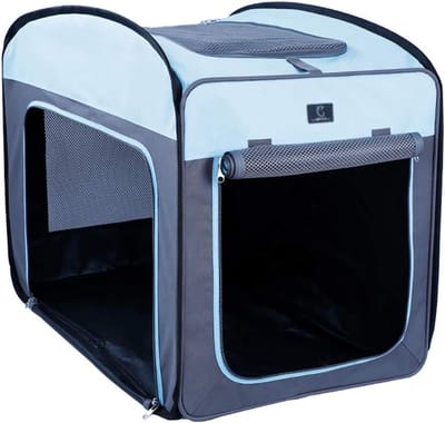 Huisdier Reiskennel - Hondenmand Tent - Veilig Reizen - Opvouwbaar Design - S Maat - Blauw