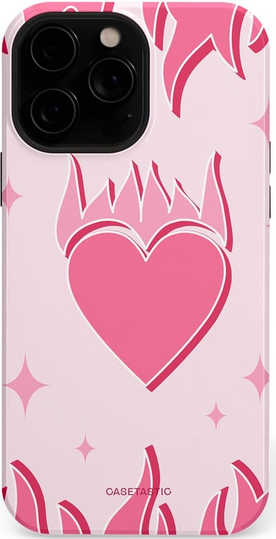 Casetastic Hoesje Geschikt voor Apple iPhone 13 Pro Max Magsafe - Stijlvolle Beschermende Duo-layer Case - Hartenvuur