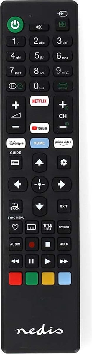 Nedis Vervangende Afstandsbediening - Geschikt voor: Sony - Voorgeprogrammeerd - 1 Apparaat - Amazon Prime / Disney + Button / Netflix Knop / Youtube Knop - Infrarood - Zwart