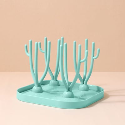 Flessen Droogrek - Baby Flessenrek - Afdruiprek - Groen - Drying Rack - Vierkant - Babyfles