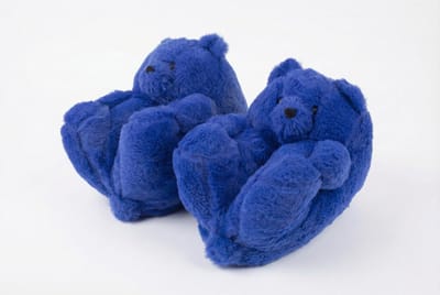 Grappige pantoffels | Beren sloffen | Donker Blauw | One size fits all maat 32 t/m 38 voor Kinderen, Dames en Heren | Beer Pantoffel | Pluche dierenpantoffels | zachte binnenschoenen | Sloffen en Pantoffels maat 32, 33, 34, 35, 36, 37, 38