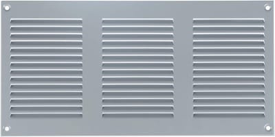 Grijze Afdekrooster 10x4 met Gaas voor Ventilatie in Muur of Plafond