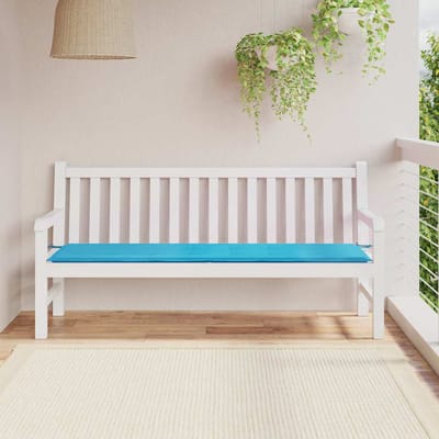 vidaXL - Bank - Kussen - Oxford - Stof - Turquoise - 180 - x - 50 - x - 3 - cm