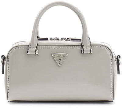 GUESS handtas schoudertas Arnela Mini Satchel Light Taupe grijs