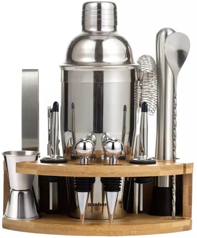 Klausberg KB7655 - Cocktail Shaker Set van RVS - Inclusief Opbergstandaard - Stijlvol en Functioneel - Ideaal voor Thuisbars en Cadeaus