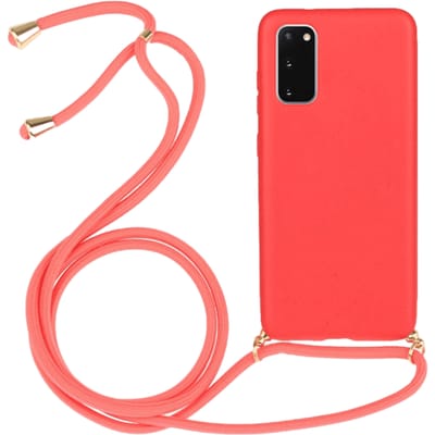 Mocaa Samsung Galaxy S20 Telefoonhoesje met Koord Rood