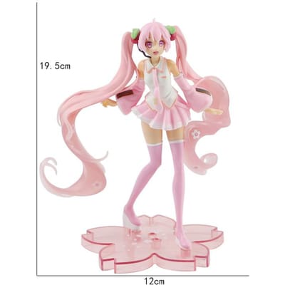 22CM Anime Hatsune Miku schattig meisje Kawaii pvc Modelpop Figuurjes Konijnenoren Verzamelornamenten Kerst Speelgoed cadeaus white