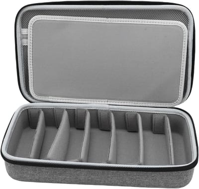Brillen Organizer - Opbergdoos - Reis Opslag - 7 Verstelbare Sleuven - 32 x 20 x 8 cm - Grijs
