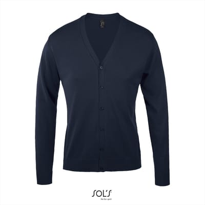 SOL'S Men´s Golden V-Neck Knitted Cardigan L418 - Navy - L