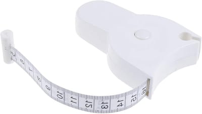Rolmaat - Meetlint - Lichaamsmaten Nemen - Intrekbaar Vergrendelmechanisme - 150 cm - Wit
