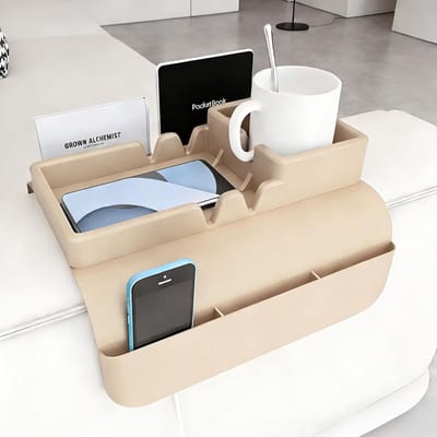 Namajunas - Armleuning Dienblad - Armleuning organizer - Silicone armleuningblad - Siliconen Bankhouder voor Afstandsbediening & Drinken - Opbergrek - Bekerhouder - Anti slip - Organizer - Bank - Zetel - Sofa - Banktafel