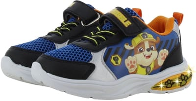 Paw Patrol - Schoenen voor jongens met lichtjes - Rubble Sneakers voor kinderen met klittenband - Lichtgevende kindersneaker - Maat 26 - Zwart