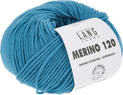 Lang Yarns Merino 120 - 378 turquoise - Merinowol Garen