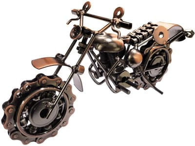 Dailygoods- Kettingwiel Retro - Handgemaakt Model - Steampunk Ornament - Kunst Sculptuur - Uniek Cadeau - Hoogwaardige Materialen - Motorfietsmodel