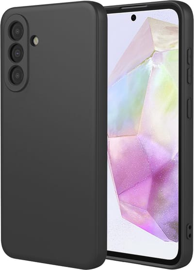 MobyDefend Hoesje - Geschikt voor Samsung Galaxy A36 / Samsung Galaxy A37 - Matte Siliconen Backcover - Zwart