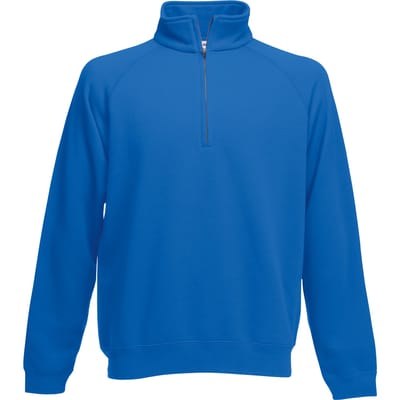 Fruit Of The Loom Heren Ritssluiting Neck Sweatshirt (Royaal Blauw)