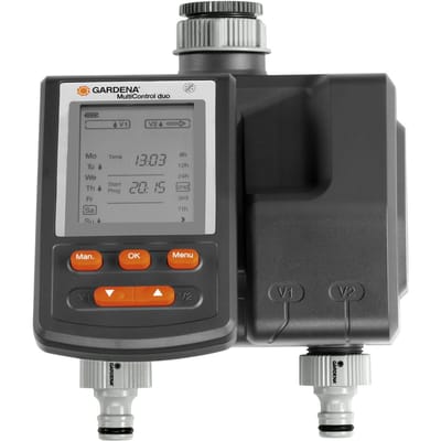 GARDENA Besproeiingsomputer MultiControl Duo - 3 besproeiingen per dag - 1min tot 3u 59min.