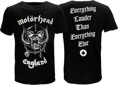 Motorhead England Back Print Official Band T-Shirt - Officiële Merchandise - L