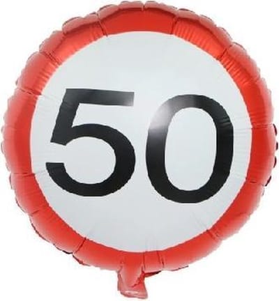 Ballon 50 jaar verkeersbord