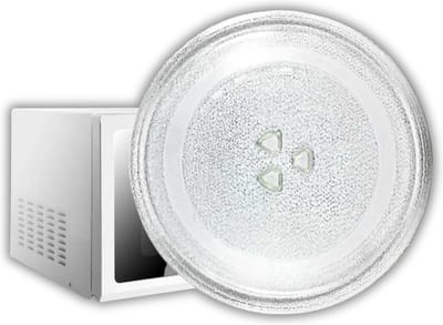 Magnetron Draaiplateau 24.5cm - Glasplaat Voor Magnetrons, Glazen Magnetronschaal en Inkepingen - Voor Magnetrons