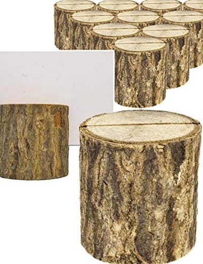 Kaartenhouders van Echt Hout - 10-delige Set in Boomstam Design