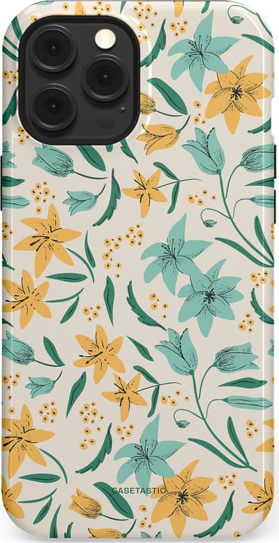 Casetastic Hoesje Geschikt voor Apple iPhone 12 Pro Max Magsafe - Stijlvolle Beschermende Duo-layer Case - Sereen in bloei