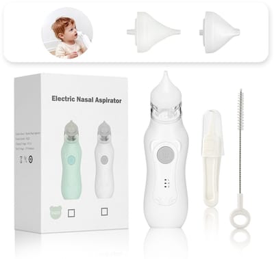 Baby Neusaspirator Elektrisch | Stille Neusreiniger voor Baby en Peuter| 3 Zuigstanden| Zachte Siliconen
