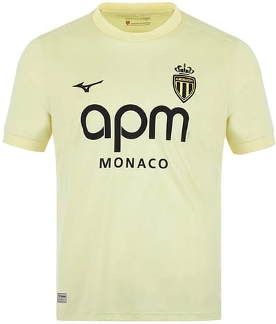 Mizuno As Monaco 25/26 Derde T-shirt Met Korte Mouwen Geel S Man