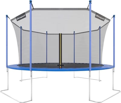 Tuin Trampoline - Springkussen Buiten - Buiten Spelen - Weerbestendig Veiligheidsnet - Ø 430 cm - Blauw